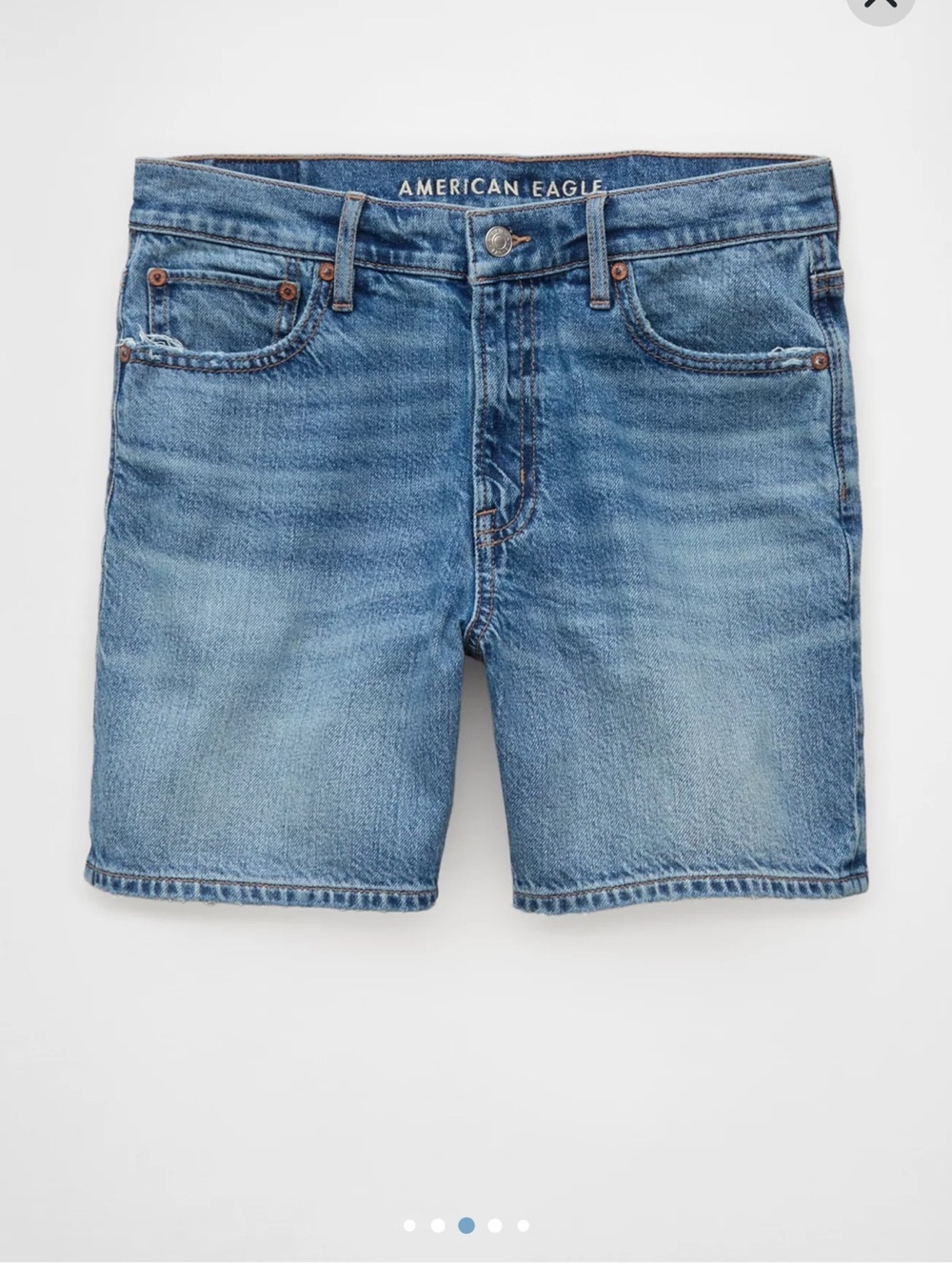 American Eagle Strigid Super High-Waisted Relaxed Denim Shorts Size 6 - Picture 3 of 6